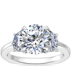 Bella Vaughan Cadillac Three Stone Engagement Ring in Platinum (5/8 ct. tw.)